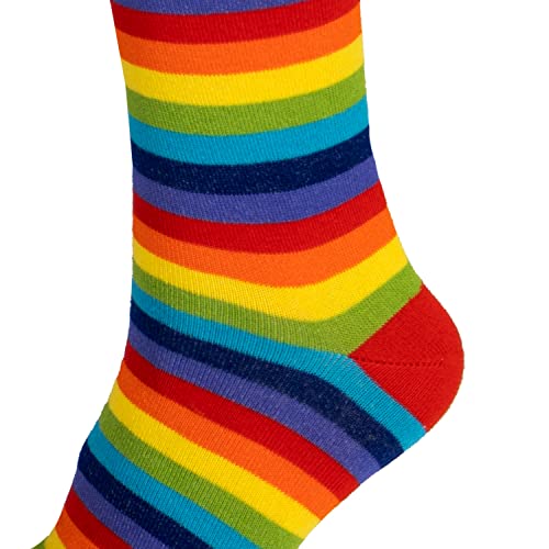 Image of Mysocks Unisex Extra Fine Combed Cotton Rainbow Socks | Seamless Toe | Reflect Your Style | Make Your Steps Enjoyable