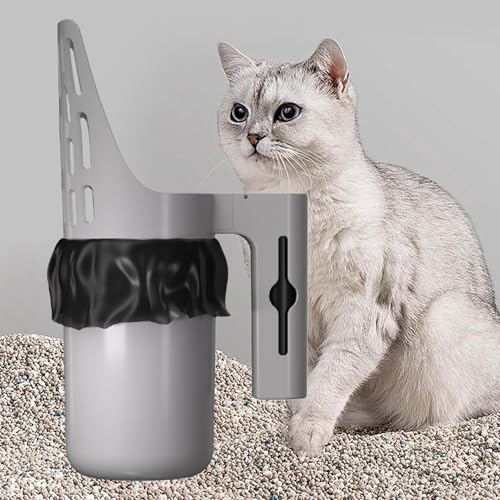 Pá Para Areia De Gato,Pá Para Areia De Gato Com Suporte - Caixa De Lixo Portátil Grande Capacidade P