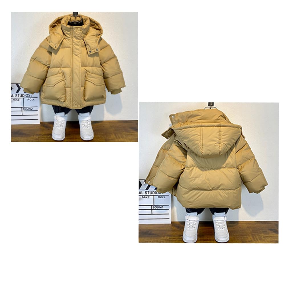 Chaqueta de invierno para niños, parka de invierno para niños, con capucha de piel, abrigo de invierno para exteriores, parka cálida, chaqueta de invierno, unisex, chaqueta de invierno para niñas,