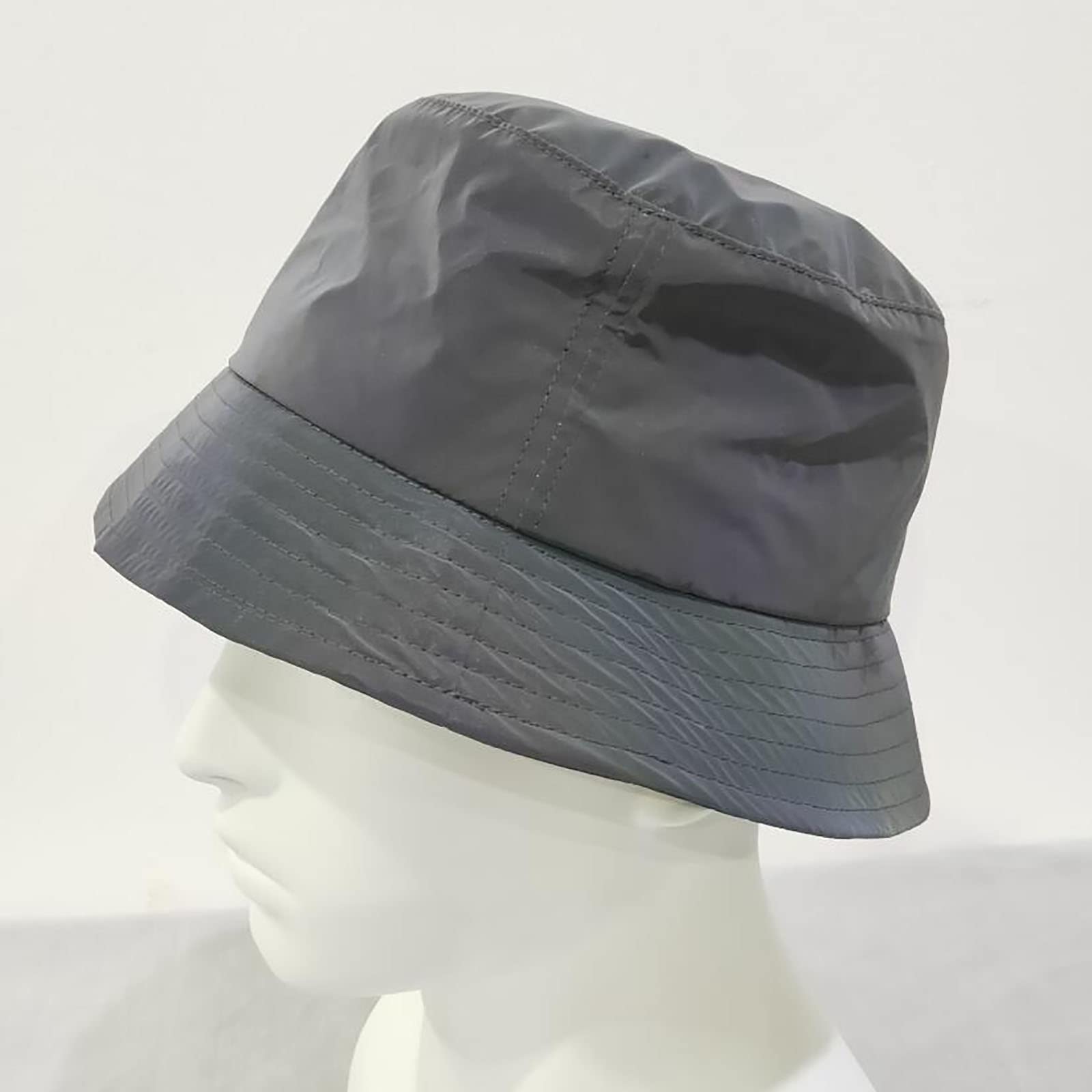 Chapeaux de Seau Réfléchissants Crème Solaire Panama Chapeau Hommes Sunbonnet Chapeau de Pêcheur en Plein Air Chapeau de Plage Hip Hop,Reflective,58cm/22.8in