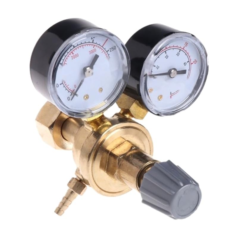 1 szt. Argon CO2 manometry reduktor ciśnienia mig przepływomierz zawór sterujący podwójny regulator spawania 108 x 120 x 125 mm