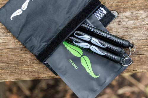 Stash Man Bag Kit - 3 King Size Tube Container With Strain Storage Resealable Air Tight Zip Bags For Accessories #TOP2