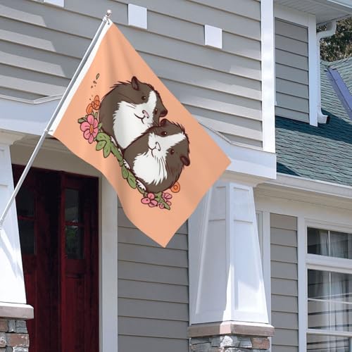 Drapeau de bienvenue cochons d'Inde pour égayer votre jardin en toute saison