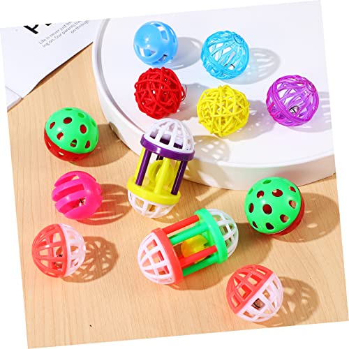 BELLIFFY Foraging Balls Bird Toys with Bells 12 Pack Chewing and Rolling Playthings for Parrots Parakeets Cockatiels Small Birds - Image 3