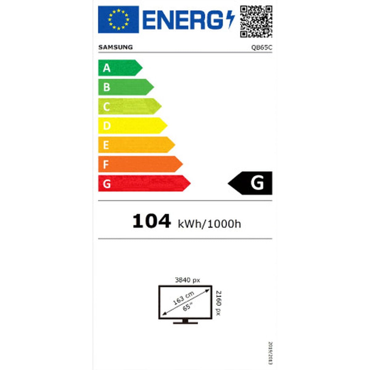 Samsung 65" UHD/4K 16:9 QB65C Slim-LED