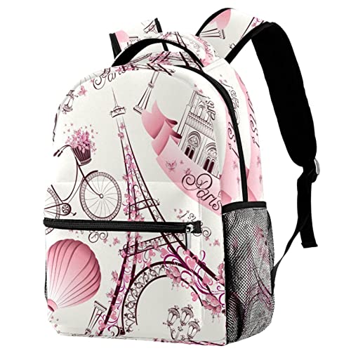Sac à dos de voyage avec porte-bouteille pour le campus des filles et garçons
