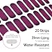 NAILOG Semi Cured Gel Nail Strips, 20Pcs Neon Purple Lasting Gel Nail Stickers, Salon Quality Easy Apply & Remove Works with Any UV/LED Nail Lamps, Lydia
