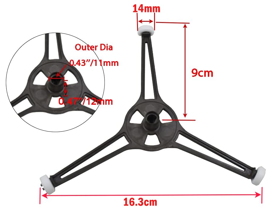 Support tourne-disque micro-ondes 24cm plat verre lot de 2