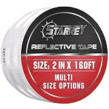 Starrey 5,1 cm breites und 160 Fuß langes DOT-C2 hochintensives weißes reflektierendes Klebeband, 5,1 cm, Abschleppreflektor, Sicherheitsband für Fahrzeuge, LKWs, Fahrräder, Lasten, Helme
