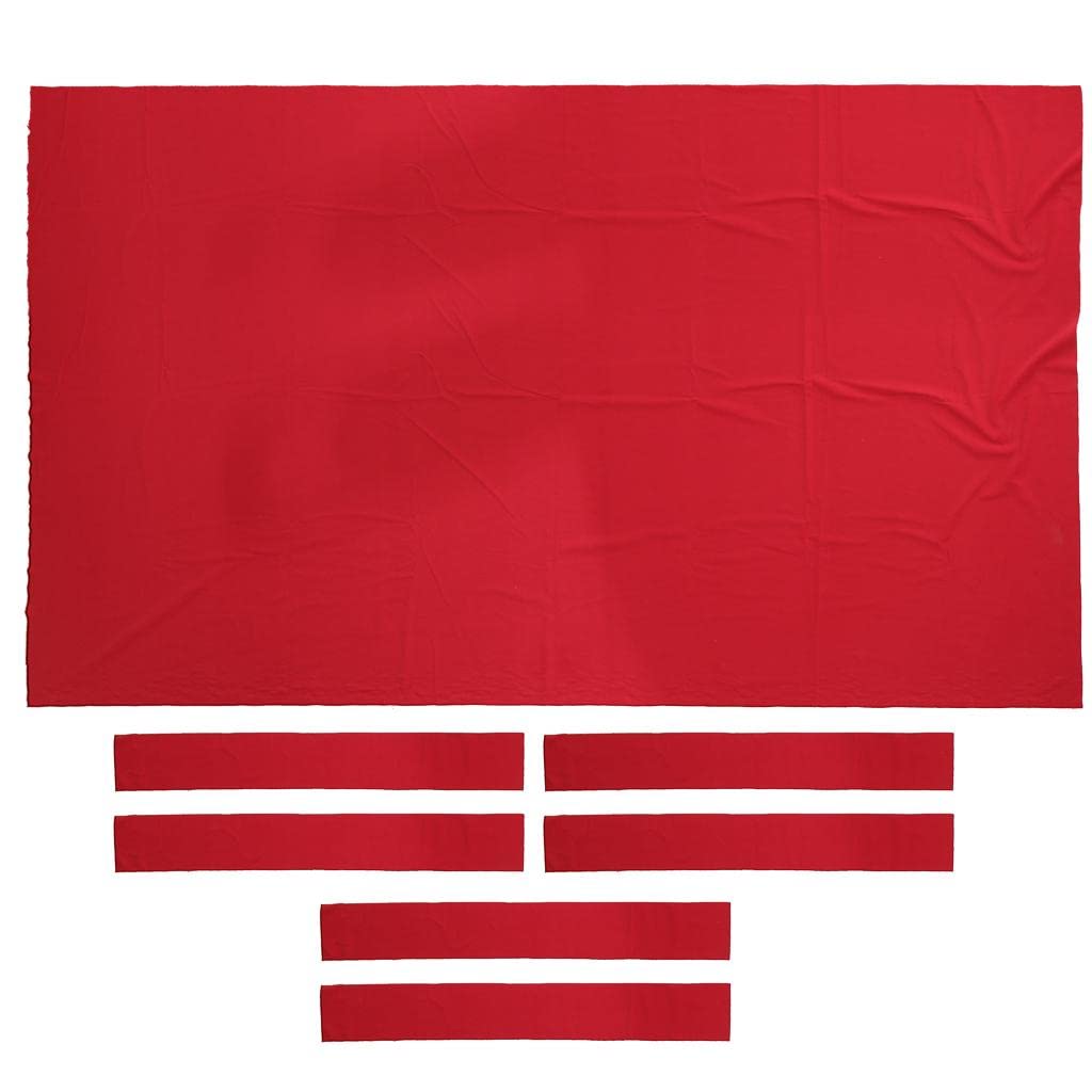 SM SunniMix 9ft Billardtisch Abdeckung Tuch (Maße 280 x 153 cm) Pool Billiard Billiardtuch - rot