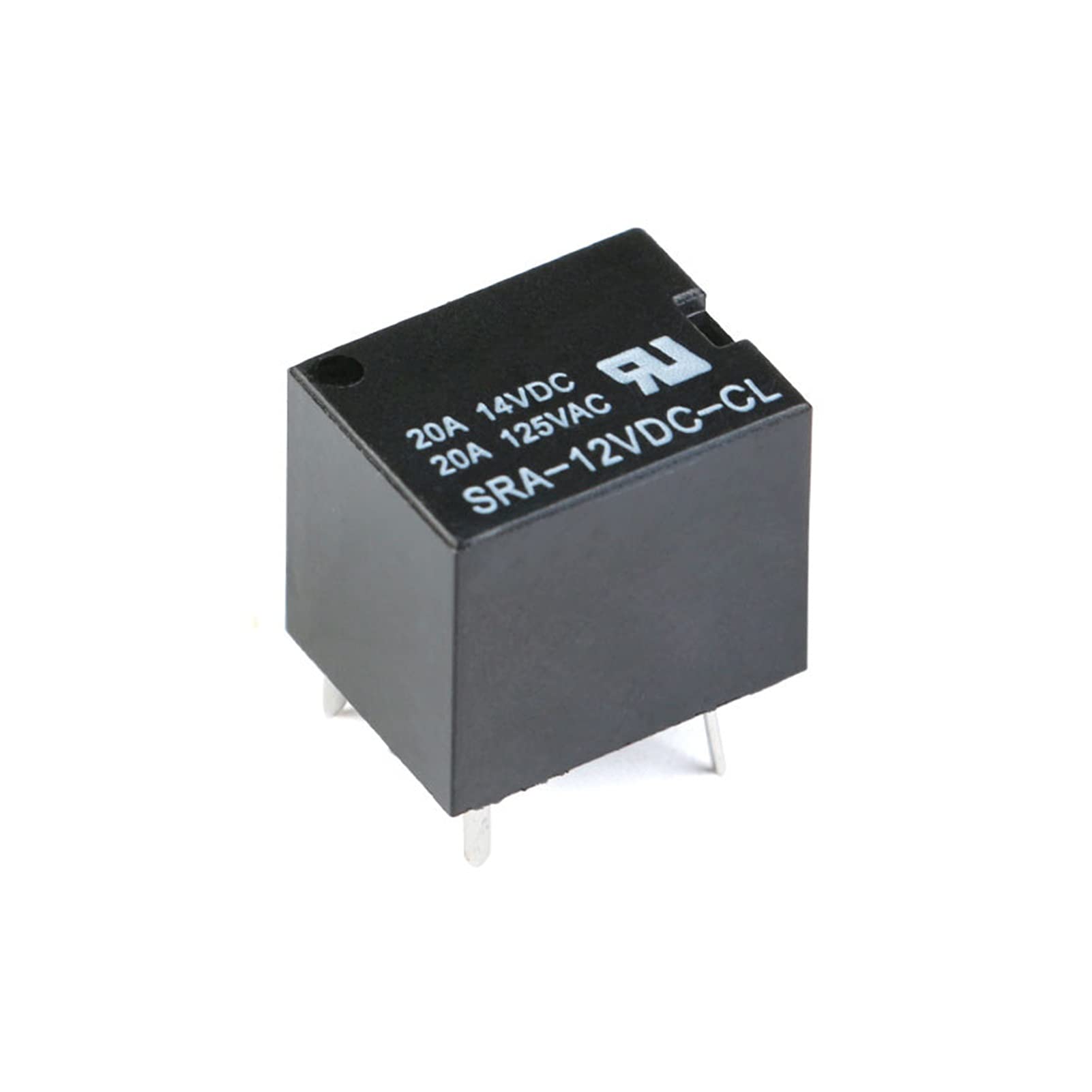 GJZIFGFWQ 5Pcs 5V 12V 24V 20A DC Power Relay SRA-05VDC-CL SRA-12VDC-CL SRA-24VDC-CL 5Pin Black Automobile(Sra-12vdc-cl)