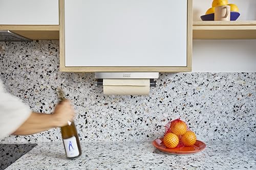 Joseph Joseph RollGrip Under Cabinet Kitchen Roll Holder, Space-Saving, Spring Tension Arm, Easy One-Handed Tearing, Fits 140mm Rolls, Graphite - Image 8
