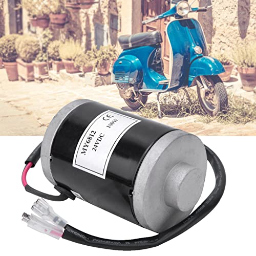 Electric Motor 24V 200W,Brushed DC Motor,MY6812 24V 100W High Speed Small Brush Motor Electric Motor with Belt Pulley Electric Scooter E Accessory