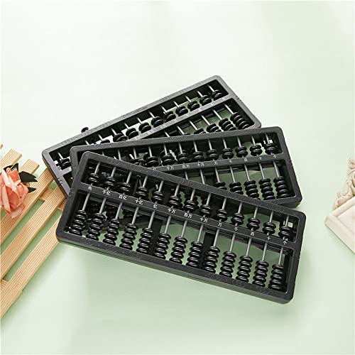Image of 1 Piece Abacus 13 Digits, Chinese Vintage, Wooden, for Arithmetic Mathematic Education, black