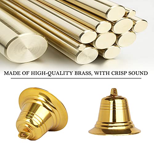 Kcrygogo Solid Brass 1.5" Loud Bear Bells For Hikers,With Silencer And Emergency Whistle For Hiking, Biking, Fishing, Rock Cimbing (2 Sets) #TOP4