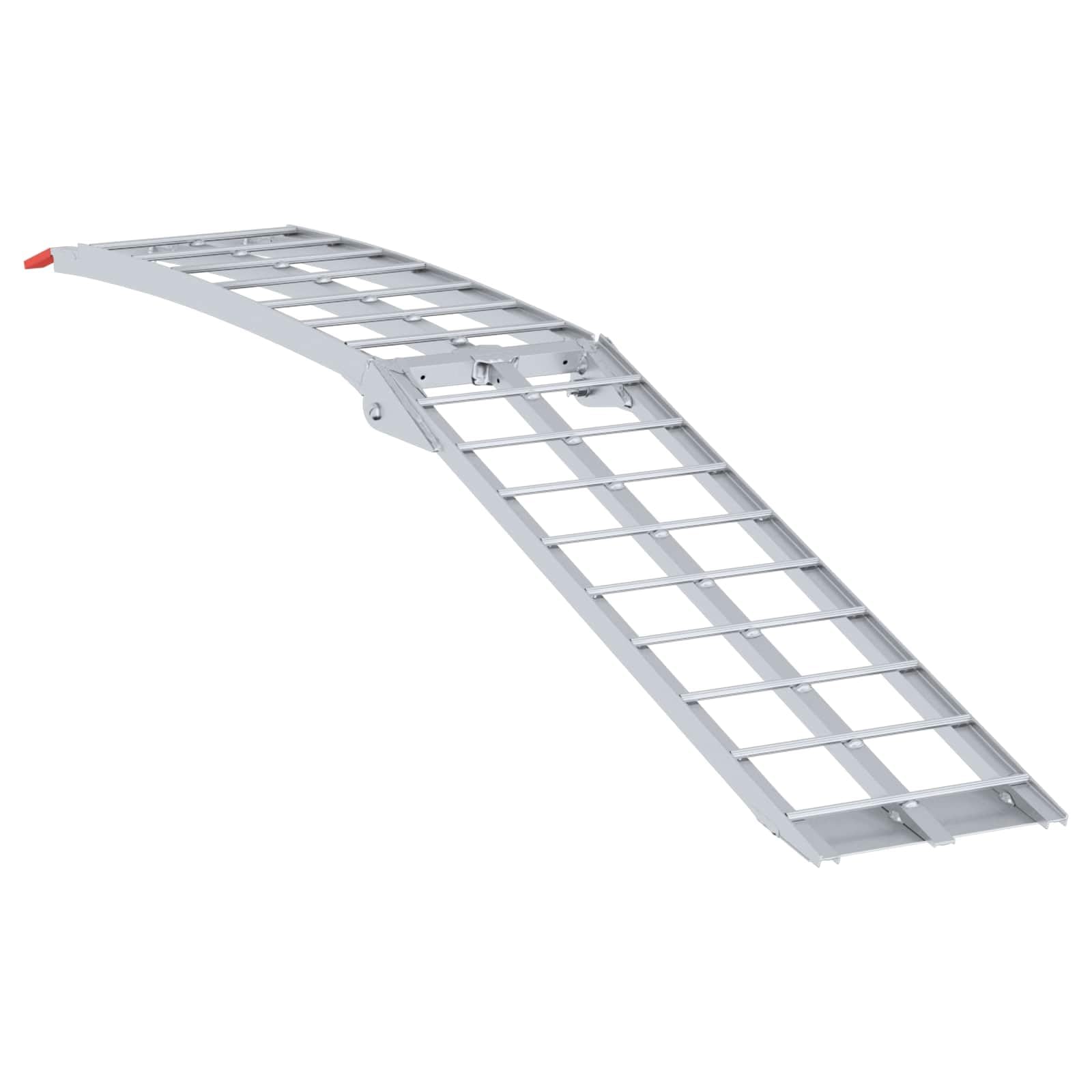 Motorradrampe klappbar aus Aluminium 180x28cm Laderampe Auffahrrampe für Motorrad Quad Moped Roller 340kg Traglast Silber