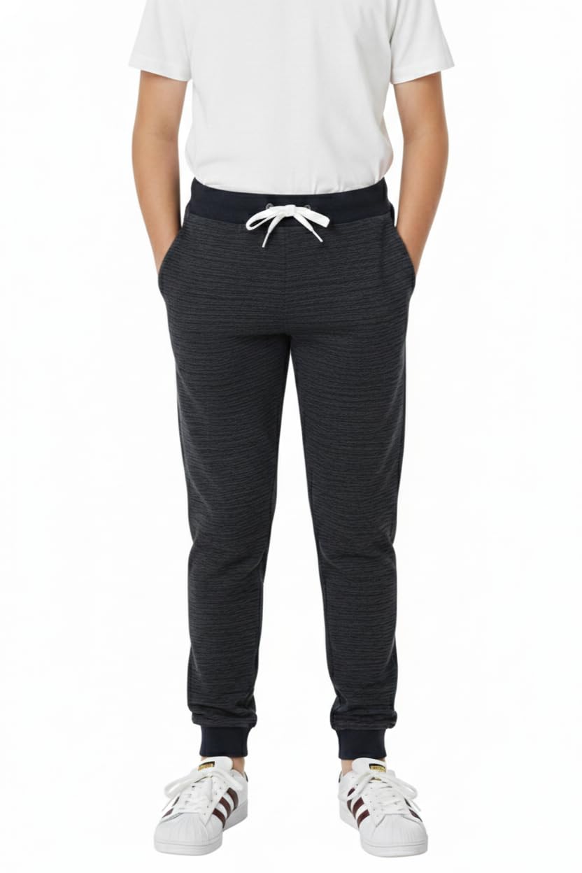 Cloth Theory Pantalón deportivo de algodón de ajuste regular para niño, con bolsillo lateral para uso casual, jugar al aire libre (paquete de 1)