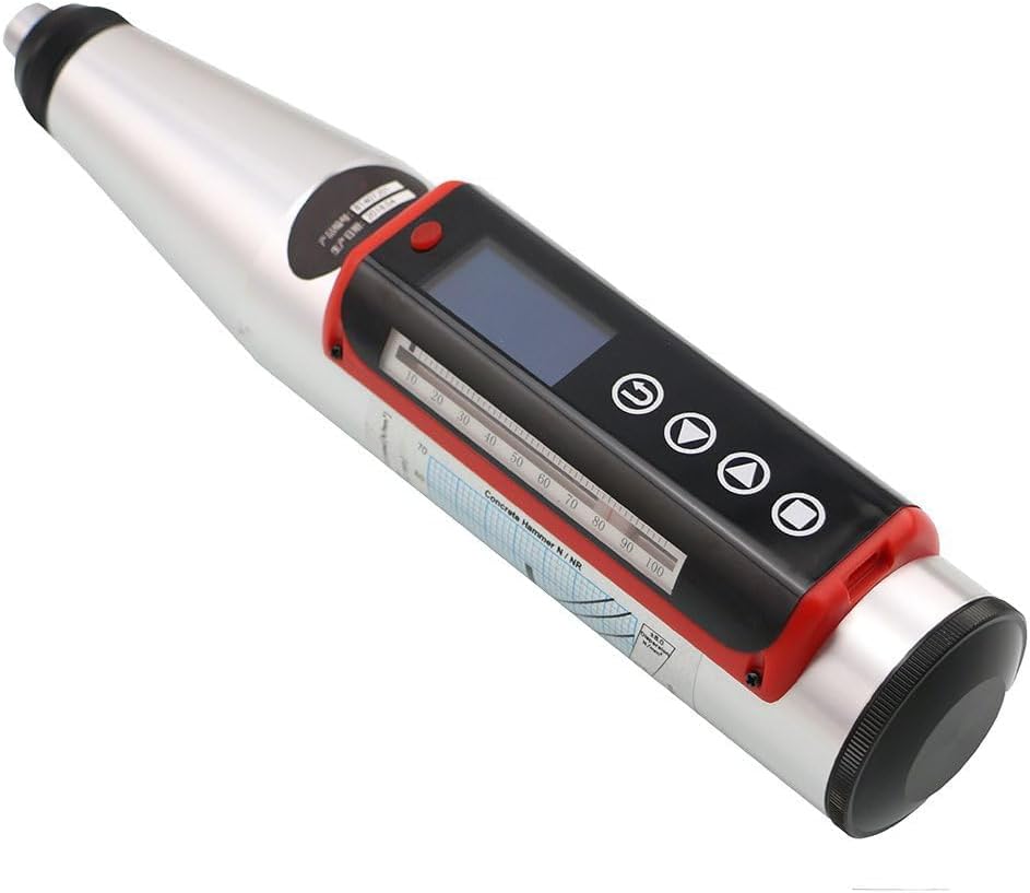 Handheld Rebound Hammer Test Concrete Rebound Test Hammer with Standard Impact Energy 2.207J Tension Spring Stiffness 785 N/m Stroke of Impact Hammer 75mm