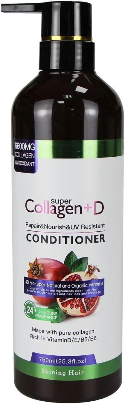 Super Collagen+D Hair treat. 4D Pro- Repair&Nourish&UV Resistant, natural & organic Based. Clean hair fibres, provides supplement. Made with pure Collagen. Vitamin D,E,B5,B6 (Hair Conditioner)