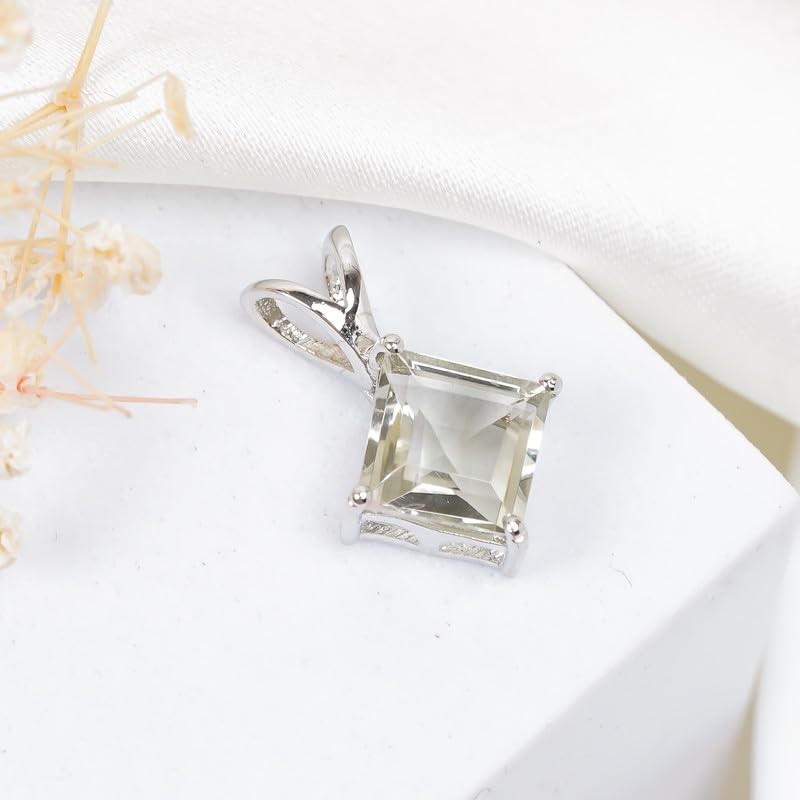 Collier améthyste verte, le cadeau d'anniversaire idéal en argent sterling 925 - 3