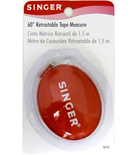 SINGER 00730 60-Inch Retractable Tape Measure, Assorted Designs,