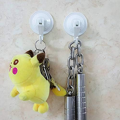 Powerful Vacuum Suction Hooks - Damage Free (No Drilling, No Screws, No Glue) - Perfect Suction Cup Hooks for Hanging, Bathroom Hooks, Shower Hooks, Towel Holder, Kitchen Towel Hook (2-PACK)