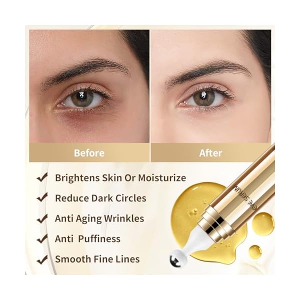MUOCOBU Koffein Augenserum, 20ML Augencreme Gegen Augenringe und Schwellungen, Augenpflege, Anti-Aging-Augenserum – Bild 6