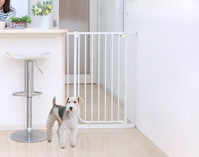 ペット ゲート ドア付き ハイタイプ ホワイト 猫 犬 ベビー　飛び出し防止　玄関 Amazon.co.jp: ペットゲート ハイタイプ 高さ100cm 大型犬対応 拡張