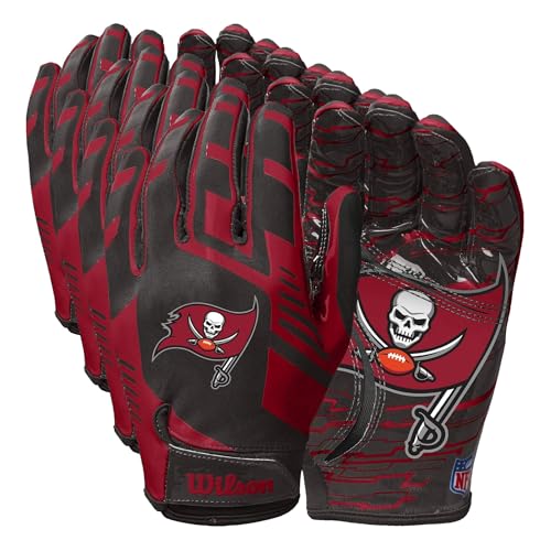 Image of Wilson NFL Stretch Fit Football Gloves - Youth and Adult Sizes