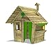 FATMOOSE Casetta per bambini HippoHouse Heavy XXL Casetta giochi da giardino con tetto in legno, camino e ampio bancone