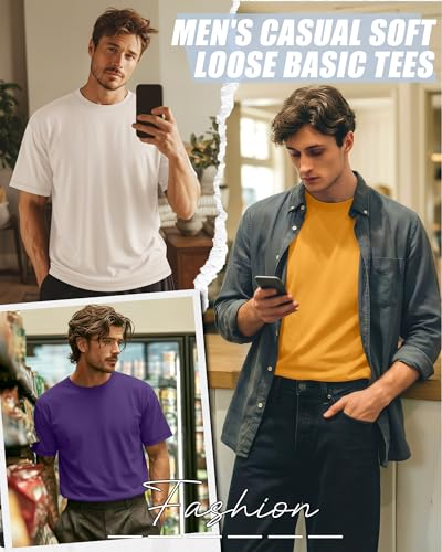 Image of Neer 3 Pack Big and Tall T-Shirts for Men L-7xl Tops | Large Casual Stretch Workout Tees, Short Sleeve Crewneck Oversized Shirts, Classic Summer Outfits, Comfy Basic Loose Clothes