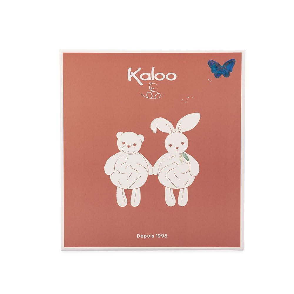 KALOO - Plume - Doudou Orso Verde 26 cm - Doudou per Neonato Ultra-Morbido - Sviluppo del Tatto - Facile da Afferrare - Cofanetto Regalo Personalizzabile - dalla Nascita, K214004