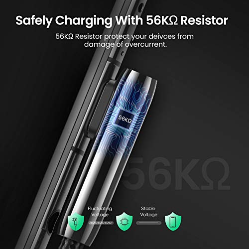 Image of UGREEN 3A 0.5m Zinc Alloy Nylon Braided USB A to Type C Fast Charging Anti-Disconnect Compatible with Galaxy S10 S10e S9 Plus Note 9 8, LG G8 G7 V40 V20 V30, Moto Z Z3, etc