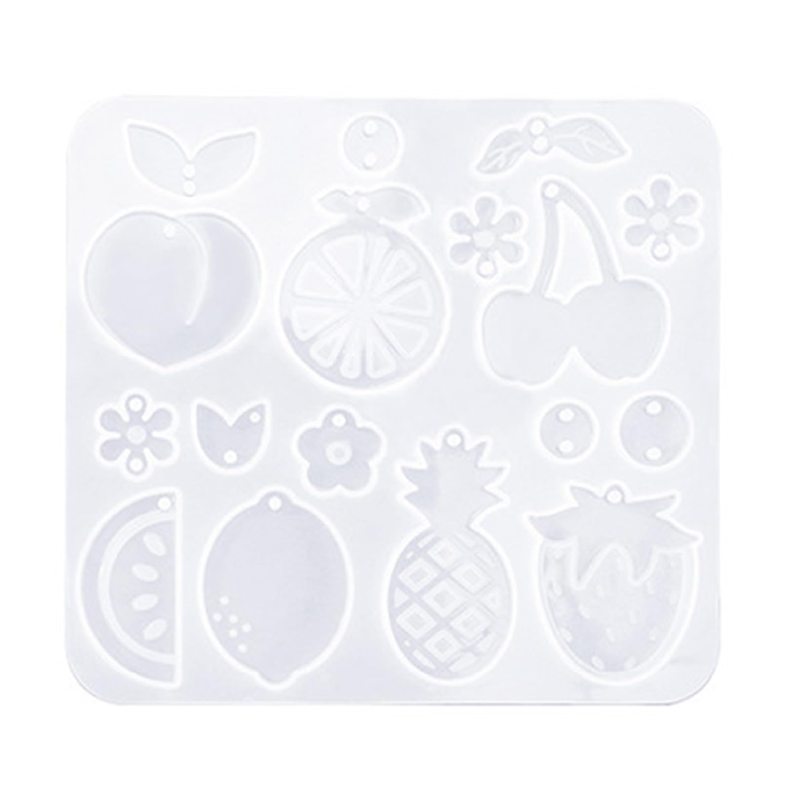 Maxtonser Epoxy Shells Mold Fruit Animal Series Earrings Pendant Mold Phone Keychain Pendant Silicone Mold for Decor