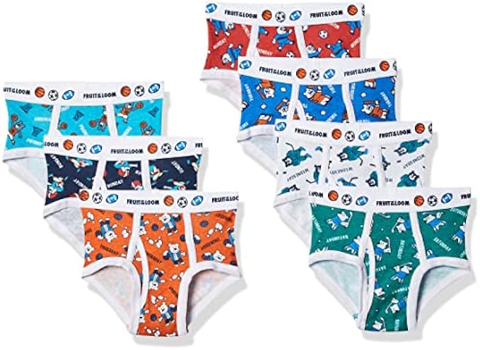 Fruit of the Loom Boys' Tag Free Cotton Briefs (Assorted Colors)