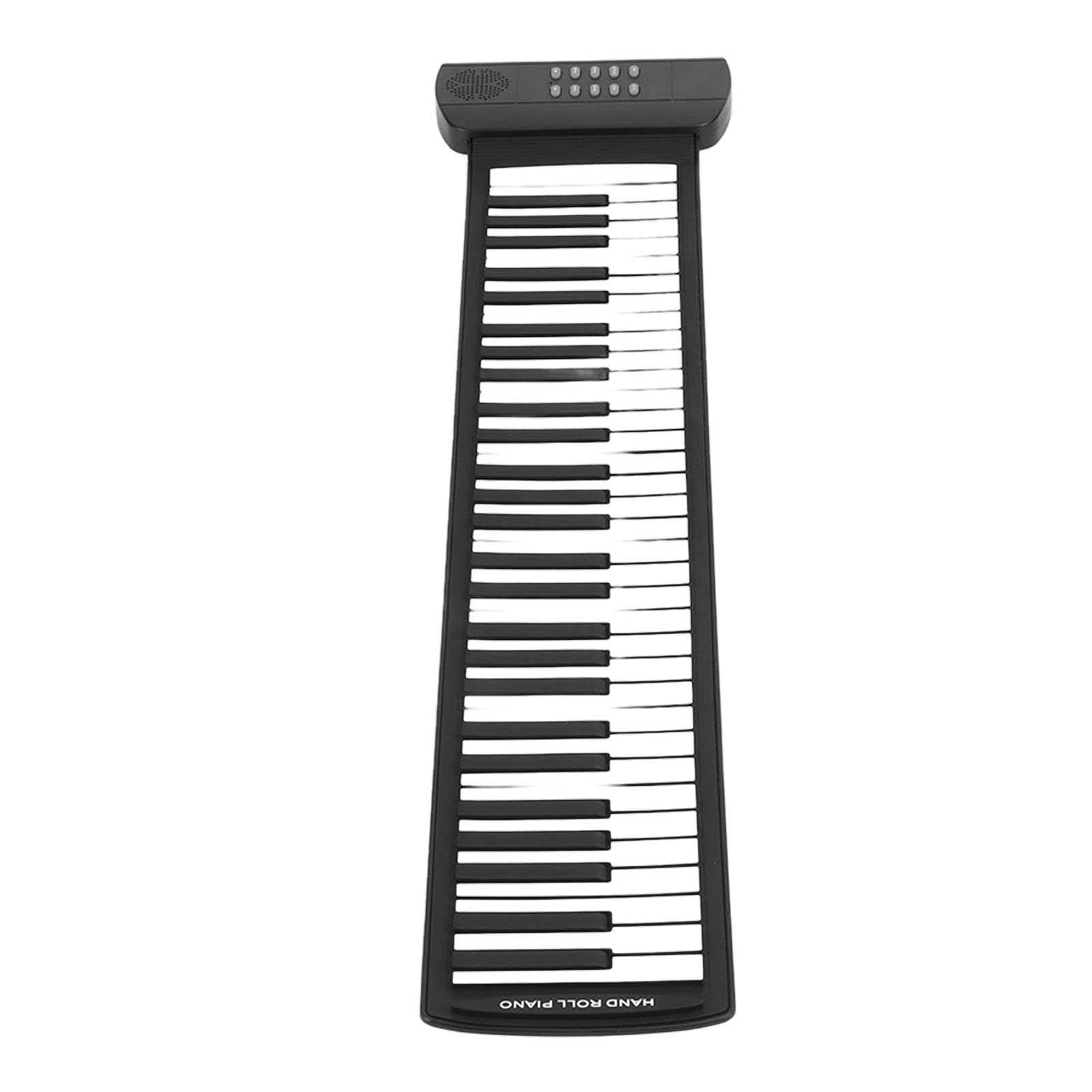 Klawiatura Fortepianowa, Pianino Klawiatura Roll Up Piano 61 Klawiszy Ręcznie Rolowane Pianino Zabawkowe Pianino Klawiatura Fortepianowa dla Wszystkich Grup Wiekowych (PM61)