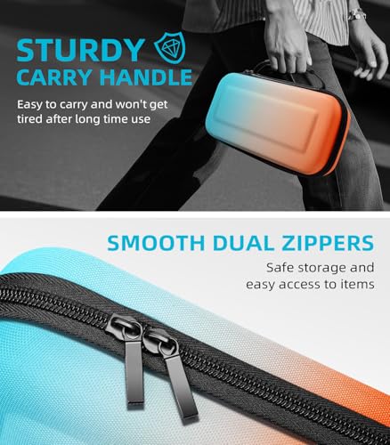 Image of TiMOVO Carrying Case for Nintendo Switch 2 (2025),Gradient Orange | Large Capacity, Hard Shell Protective, 10 Game Card Slots, Pockets for Console & Accessories, Portable Travel Pouch