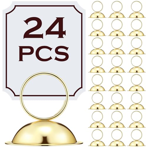 24 Pcs Place Card Holders Metal Table Number Holders Table Stand ...