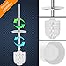 Kelamayi Toilet Brush and Holder 2 Pack Toilet Bowl Brush with Stainless Long Handle Durable Bristles Toilet Scrubber Brush Suitable for Bathroom Deep Cleaning