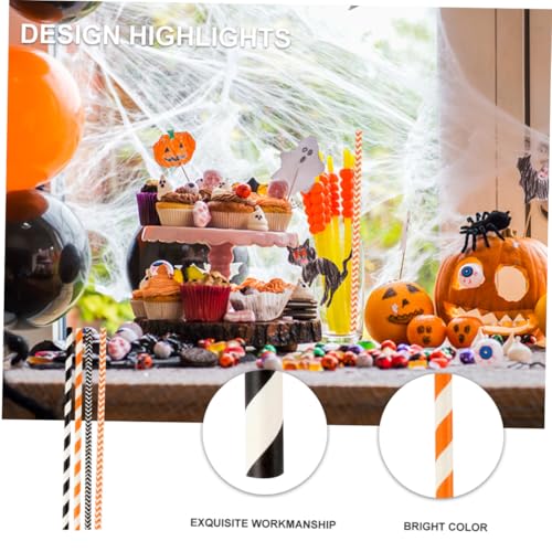 100 pitillos de papel kraft desechables para fiesta miniatura 3