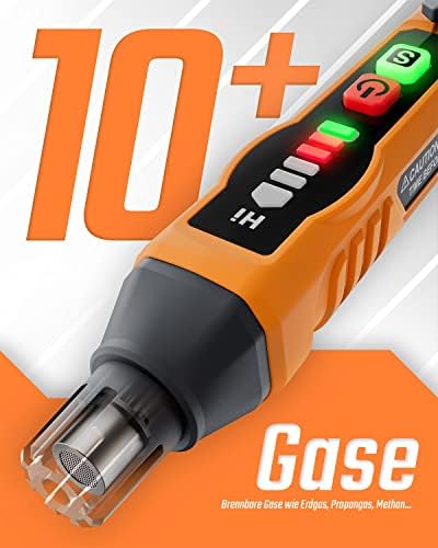 TopTes PT177 Gaslecksuchgerät - akustischer und visueller Alarm, Brennbares Gas wie Methan oder Propan, Wohnmobil und Ha