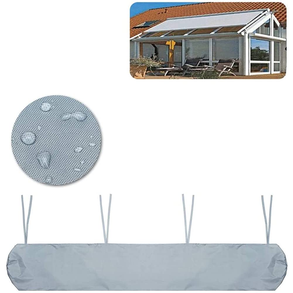 JQDZX Auvent de Jardin, Protection Sac de Rangement Contre Les UV -Anti-poussière- étanche Contre la Neige et la Pluie, pour Terrasse De Jardin Extérieur (4M,Gray)
