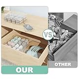 Drawer Organiser Clothes Sock Underwear Box, 16 Compartments Removable Divided Organiser, Wardrobe Nursery Drawer Storage for Scarves, Tie, Bra, Socks, Baby Cloth - Image 3