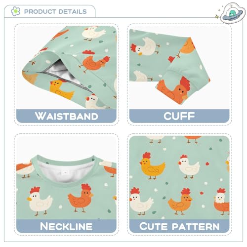 Little Boys Animal Print Fleece Lined Crewneck Sweatshirt Lounge Tops Long Sleeve Pullover3