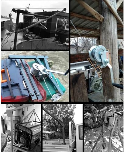 Winche manual para remolque y barco 1200lbs con cable de acero 10m miniatura 7