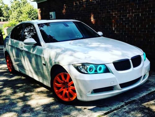 Kit de anillos halo LED RGB para BMW E90/E91 2006-2012 miniatura 3