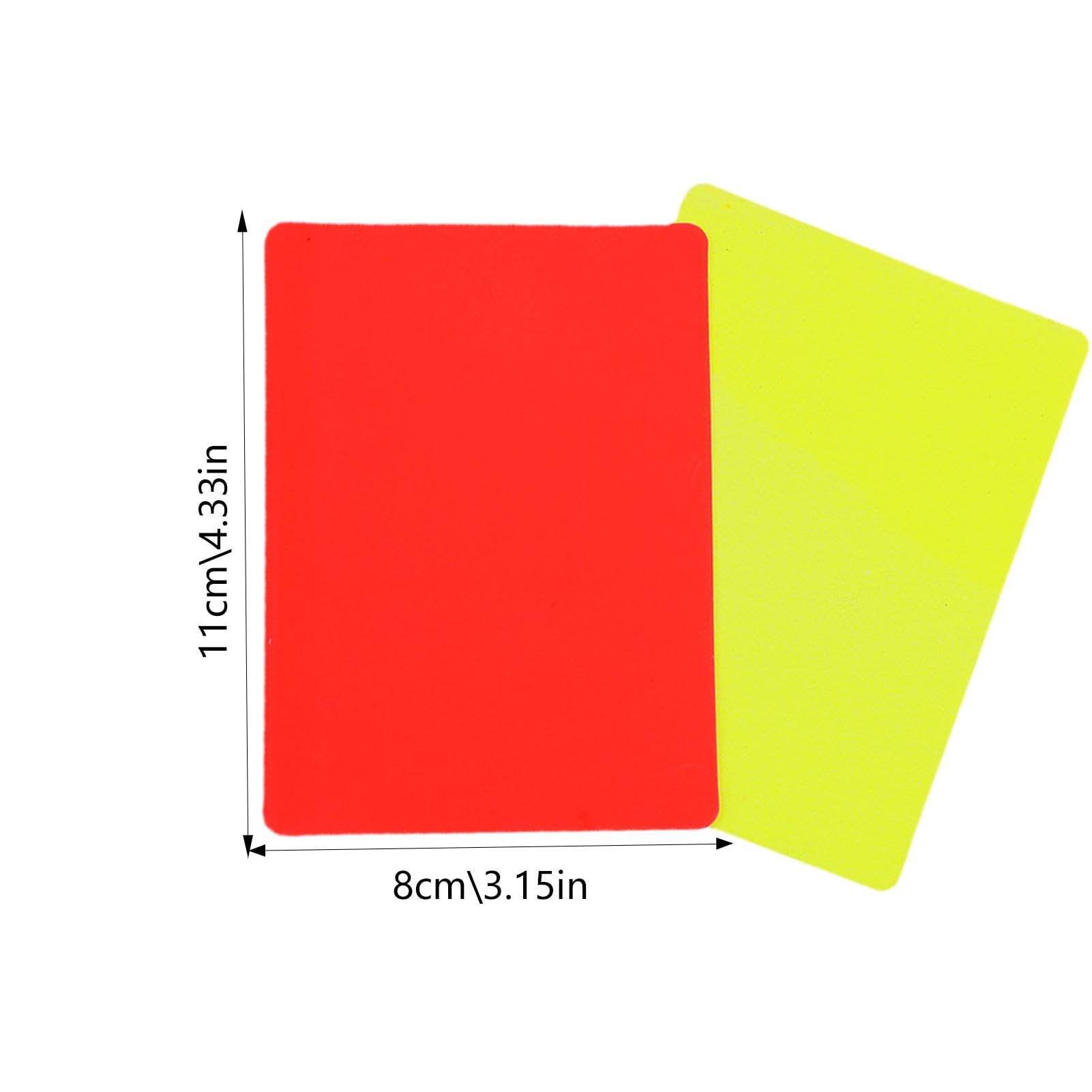 Tarjetas de árbitro rojas y amarillas para fútbol, penalización deportiva