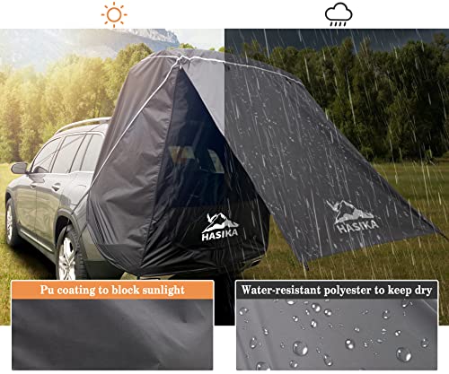 Tailgate Shade Awning Tent For Car Camping Road Trip Essentials Midsize To Full Size Suv Van Waterproof 3000Mm Upf 50+ Black (Small) #TOP2