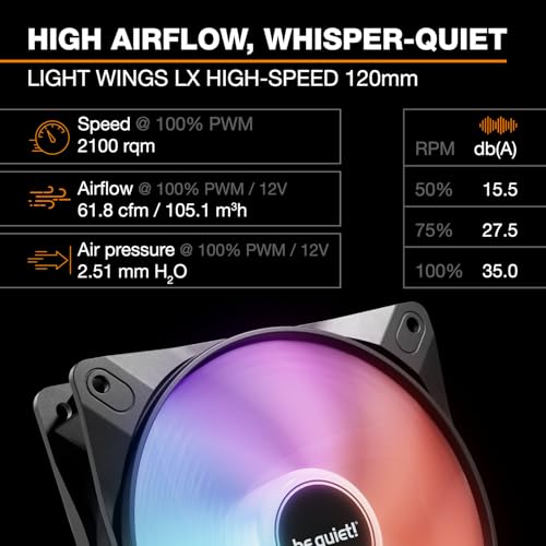 Image of be quiet! Pure Loop 3 LX 240 mm, All-in-One Water Cooling, 2 Light Wings LX 120 mm PWM High-Speed Fans, ARGB Cooling Block Featuring 10 Included Lighting foils, Very high Cooling Performance
