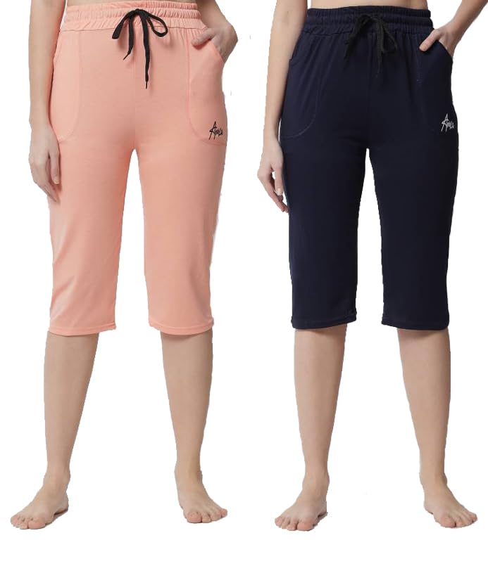 ANIXA Women's Cotton Capri Pants, Drawstring Waist, Pack of 2 - Review, Price and Buying Guide